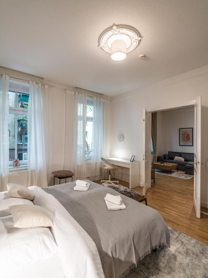 Hochwertige Altbauwohnung Im Modernen Stil In Wiesbaden - Kueche - Terrasse - Wlan - Zentral Exterior foto